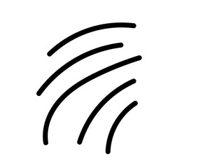 Abstract curved line doodle for decorative accents, scrapbook designs, highlights, and minimal graphic overlays