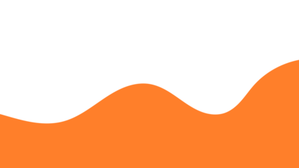 Orange wavy abstract shape for modern backgrounds, graphic headers, creative layouts, and decorative overlays