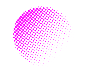 Pink halftone gradient circle for modern backgrounds, pop art designs, graphic overlays, and abstract decorative elements