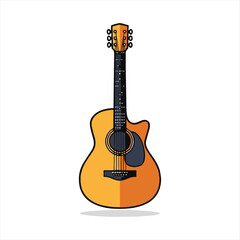 Naklejka premium acoustic guitar vector