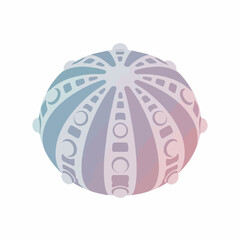 Gradient Decorative Sphere Ornament with Geometric Pattern Design and Pastel Colors