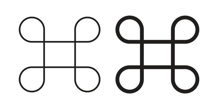 Command icon with glyph and line. black vector icons for Web UI