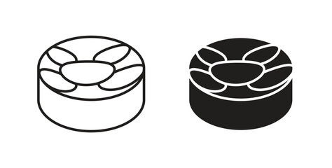Drum steelpan icon with glyph and line. black vector icons for Web UI