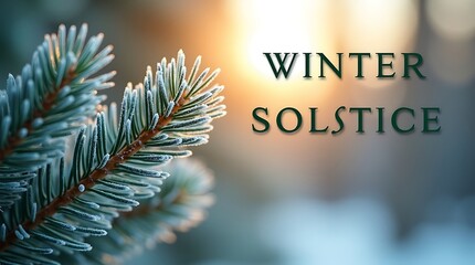 Frosty pine needles greet the warm glow of the winter solstice sun