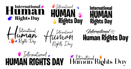 International Human Rights Day Text PNG – Human Rights Typography Design on Transparent Background