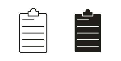 Clipboard icon concept set. Simple icon collection