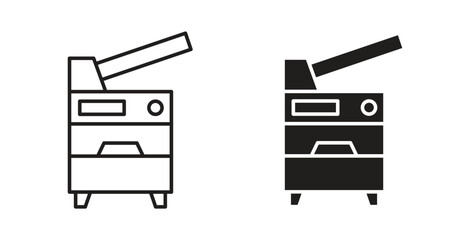 Copy Machine icon concept set. Simple icon collection