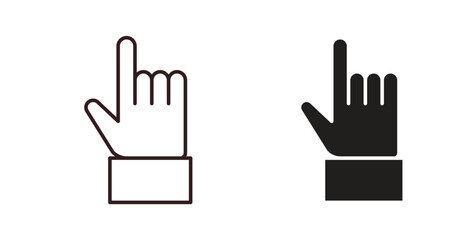 Cursor hand icon concept set. Simple icon collection