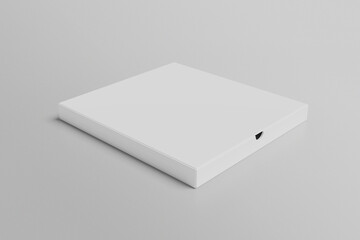 Pizza Box Packaging Mockup on grey Background. 3D rendering