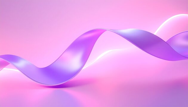 Purple ribbon flowing symbolizing world cancer day awareness - Powered by Adobe