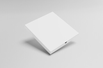 Pizza Box Packaging Mockup on grey Background. 3D rendering