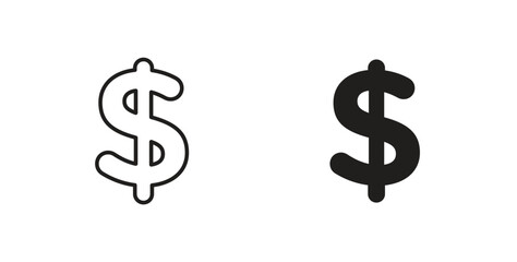Dollar icon concept set. Simple icon collection