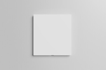 Pizza Box Packaging Mockup on grey Background. 3D rendering