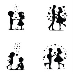 Obraz premium Couple Svg, Lovers Svg, Couple Silhouette, Husband Wife Svg, Couple Clipart, Anniversary Svg, Husband And Wife Silhouette, Couple Png,Couple Dancing Svg, Couple Dancing Silhouette, Couple Vector