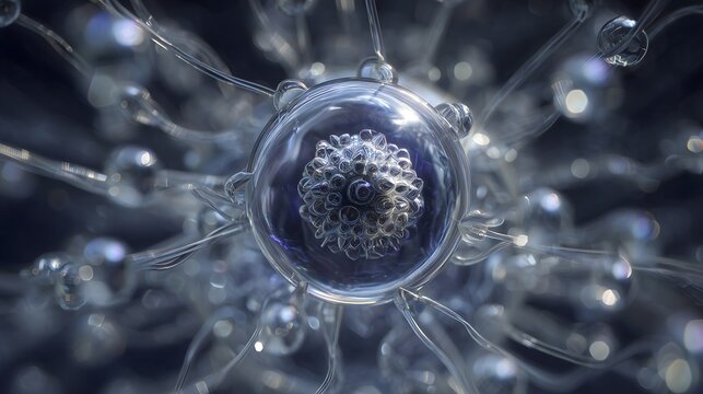 Crystal-Clear Quantum Bio-Cell with Nanotech Filaments and Transparent Membrane
