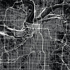 Kansas City City Map the grid s precise geometry unfolds in subtle monochrome hues echoing the nuanced tones of a well crafted blueprint, emphasizing refined linework, with balanced composition.