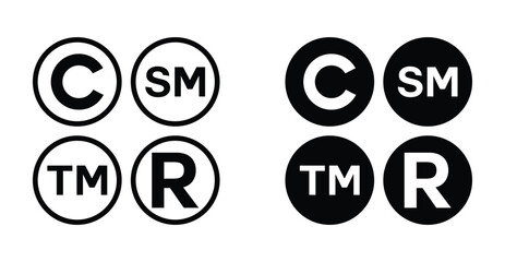Copyright Icon Registered Icon Trademark icon Service mask Icon