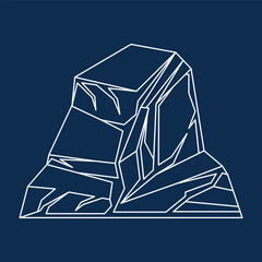 Iceberg Glacial Line Art