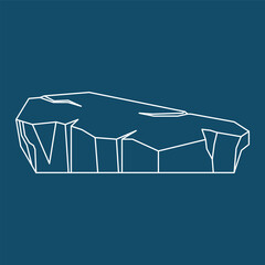 Iceberg Glacial Line Art