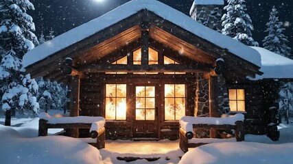Cozy Cabin in Winter Wonderland - A Serene Escape.