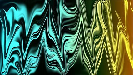 Abstract Fluid Art Design with Colorful Gradient Waves and Artistic Touch