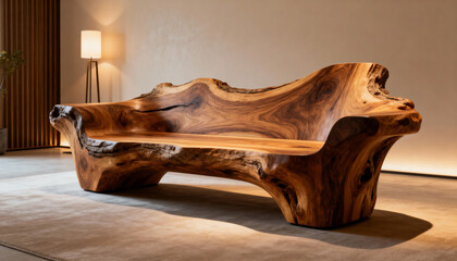 Original Wooden Sofa Design create with ai