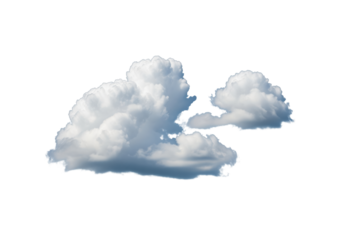 Weather forecast toolkit element with clustered cumulus group useful for airline route maps and pilot briefing slides, kids learning worksheets about sky conditions in geography or science classes