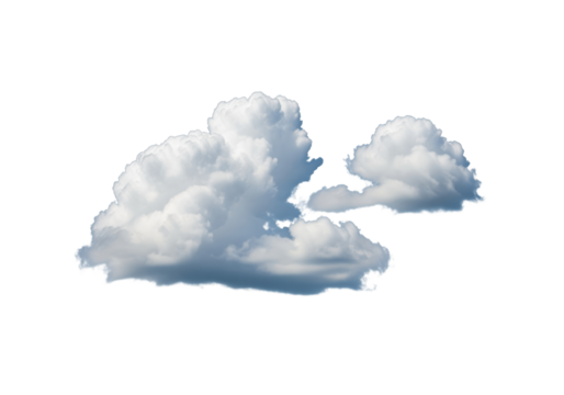 Weather forecast toolkit element with clustered cumulus group useful for airline route maps and pilot briefing slides, kids learning worksheets about sky conditions in geography or science classes