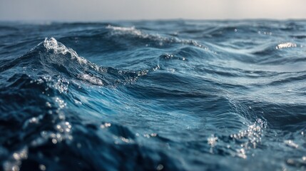 Ocean waves close up
