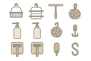 Essential bathroom accessories and hygiene products for home organization and cleaning