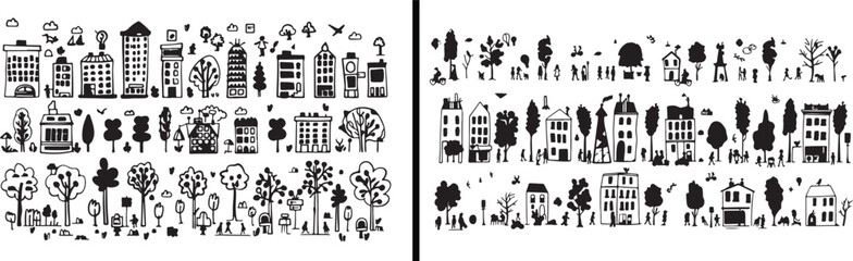 house clipart, building icons, city home vector, urban illustration, cozy house art, building pattern, architecture design, apartment graphics, real estate clipart, neighborhood vector

