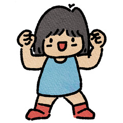 Watercolor student, children.  illustration