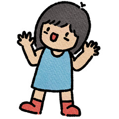 Watercolor student, children.  illustration