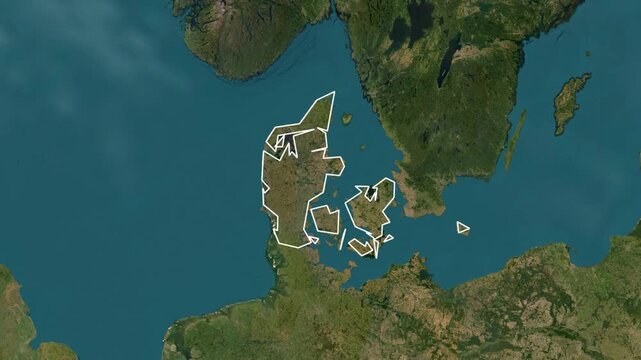 Denmark Country Animation 1080 footages