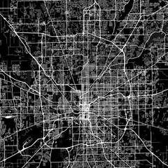 Indianapolis City Map the grid emerges from clean linework that captures its organized character against a stark white background begin of sentence, emphasizing refined linework, with balanced.