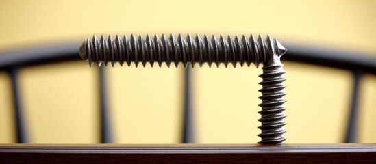 Close-up of a metal screw with a bent shaft.