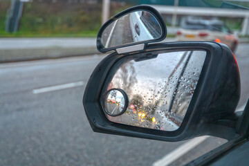 Rainy Car Window Abstract City Lights