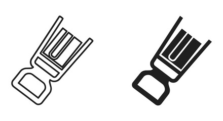 Cheese grater kitchen utensil outline and solid icon set. food preparation tool vector illustration graphic.