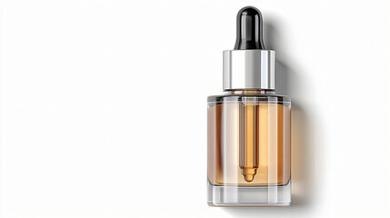 Bottle of cosmetic serum with dropper