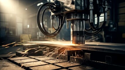 CNC Machine in Action. Precision Woodworking and Manufacturing Process