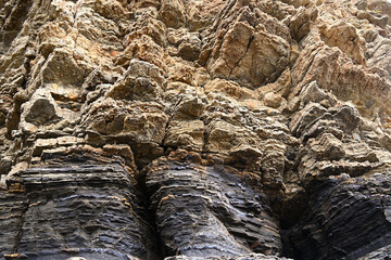 The view of the rocky cliff that is close to the top