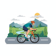 Naklejka premium Outdoor Cycling and Mountain Biking