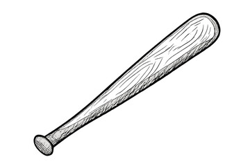 Classic wooden baseball bat used for competitive sports like baseball and softball