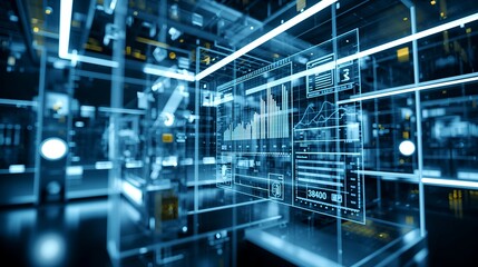 futuristic technological design, illustrating modern advancements and innovation with a glowing, digital interface