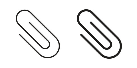 Obraz premium Clip icon flat and stroke collection for ui ux work.