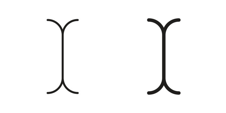 Cursor text icon flat and stroke collection for ui ux work.