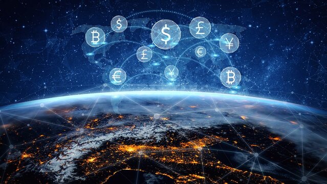 Global currency exchange enables seamless money transfer through currency, exchange, and global systems for decentralized international financial connection Marrow