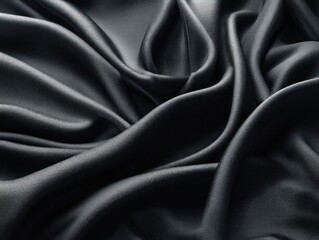 Obraz premium Black silk fabric texture