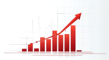 Rising business graph upward trend progress