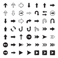 Vector Many different black Christmas tree icon set